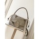 펜디 FENDI 8BR834 Mamma Baguette Large Nappa Leather Bag Dove Grey 31.5CM