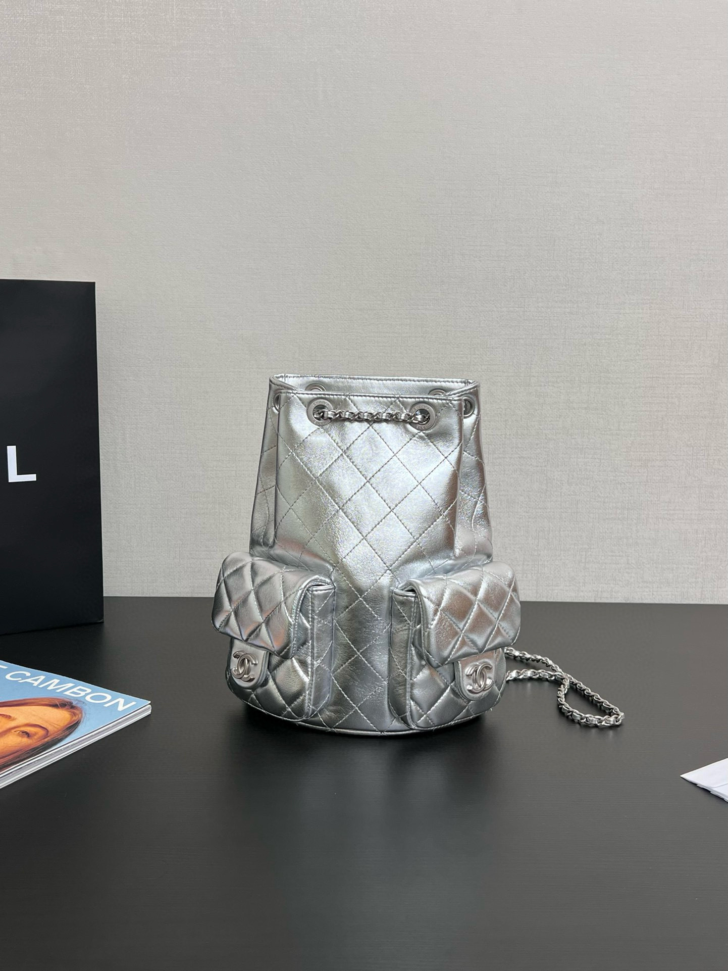 샤넬 Chanel  Backpack 99431 silver 20cm