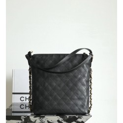 샤넬 Chanel 25S AS5523 Large Hobo Backpack C-851 Black 28cm