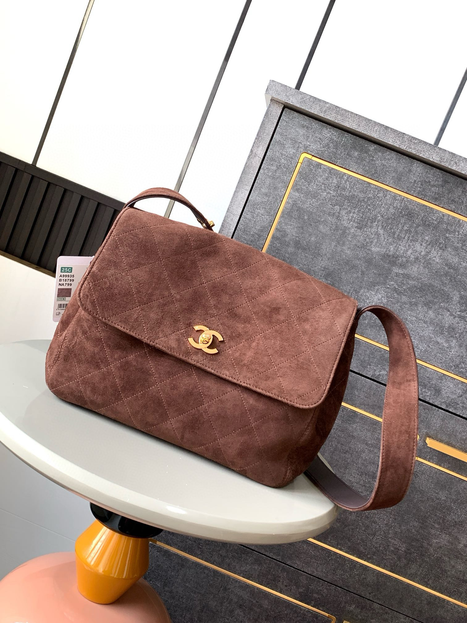 샤넬 Chanel Vintage Brown 28cm