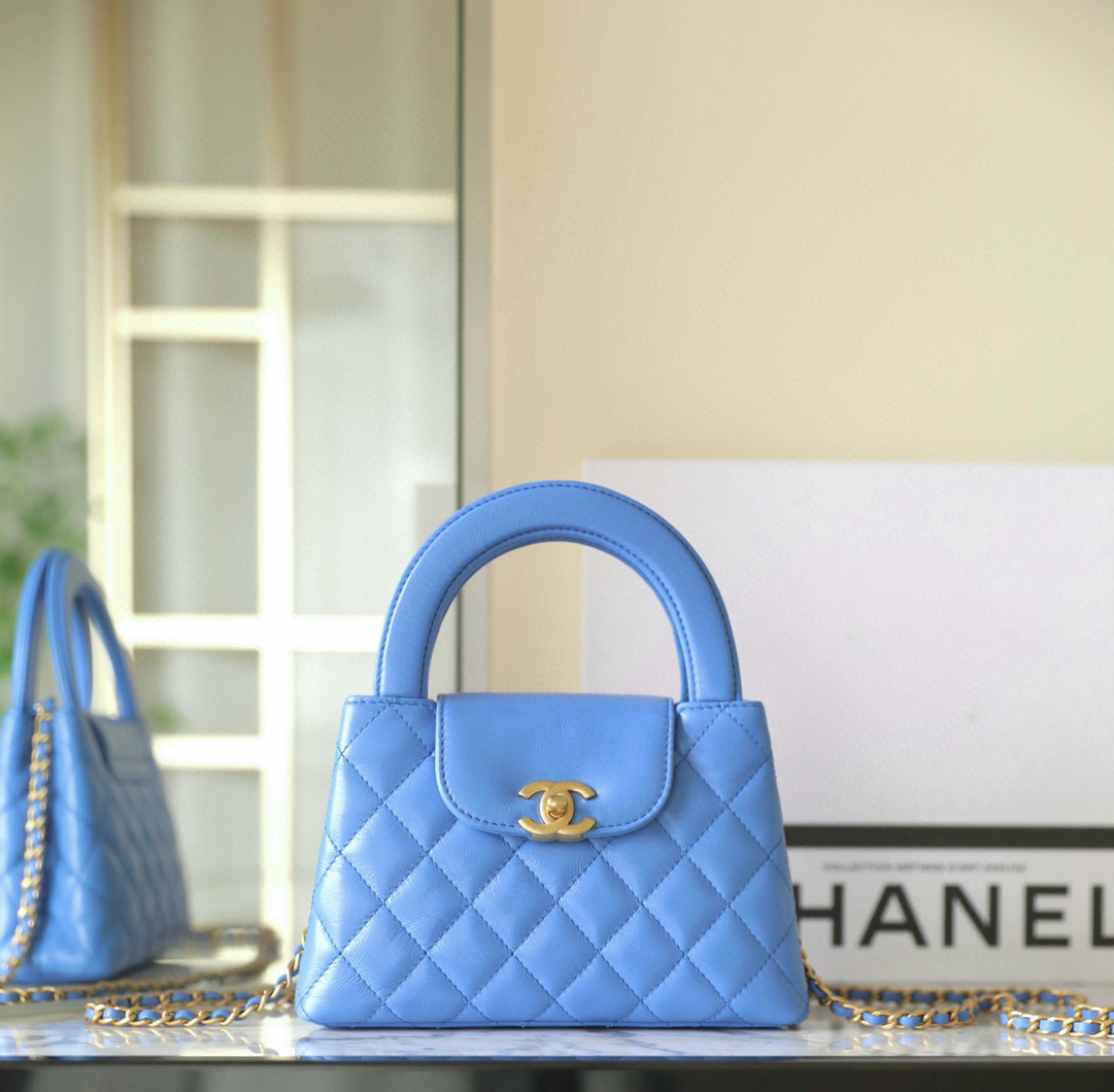 샤넬 Chanel AS4416 Kelly Nano C-521 Blue 13cm