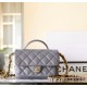 샤넬 Chanel 24A AS4992 Flap Bag with Top Handle C-531 grey 20cm