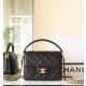 샤넬 Chanel 24K AS5165 Mini Flap Bag with Top Handle Black 19cm