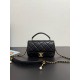 샤넬 Chanel 25p Mini Flap Bag with Top Handle 99458 Black 20cm