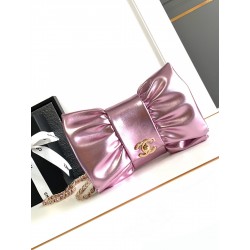샤넬 Chanel 24B Clutch with chain Pink 22cm