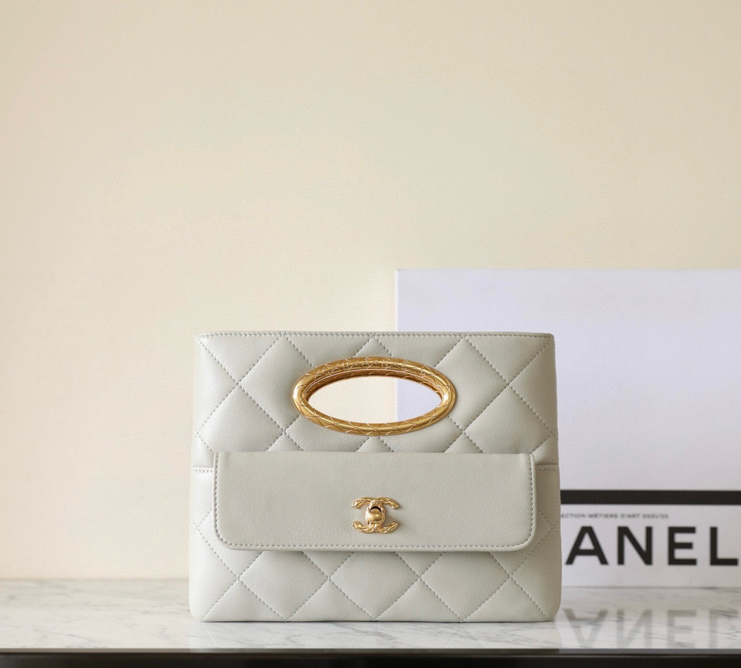 샤넬 Chanel 24B AS5038 Clutch with chain C-531 grey 25cm