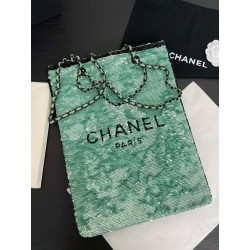 샤넬 Chanel 24s 4856 Tote bag green 30cm