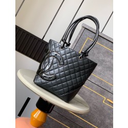샤넬 Chanel Shopping Bag Black 20cm