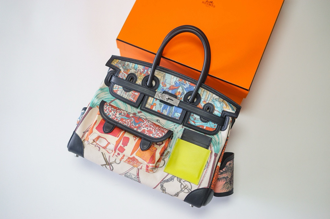 에르메스 Hermes Birkin Cargo 35cm Canvas and Swift silver