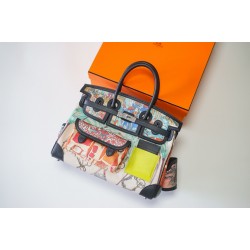 에르메스 Hermes Birkin Cargo 35cm Canvas and Swift silver