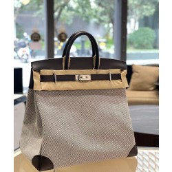 에르메스 Hermes Birkin Hac 40cm Swift 89 Noir/silver