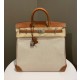 에르메스 Hermes Birkin Hac 40cm Togo and canvas 37 Gold/silver