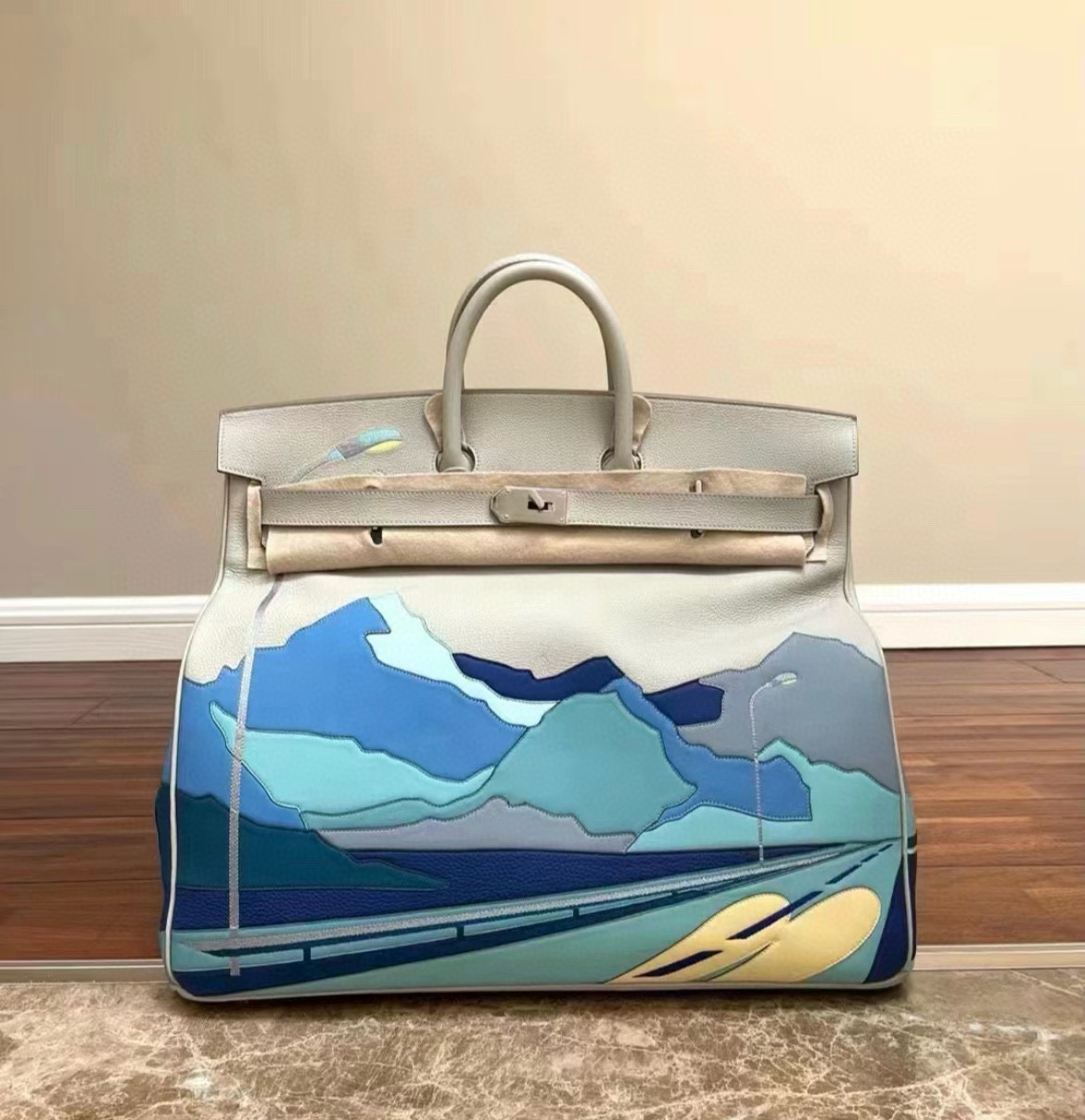 에르메스 Hermes Birkin Hac 50cm 80 Pearl Gray/silver