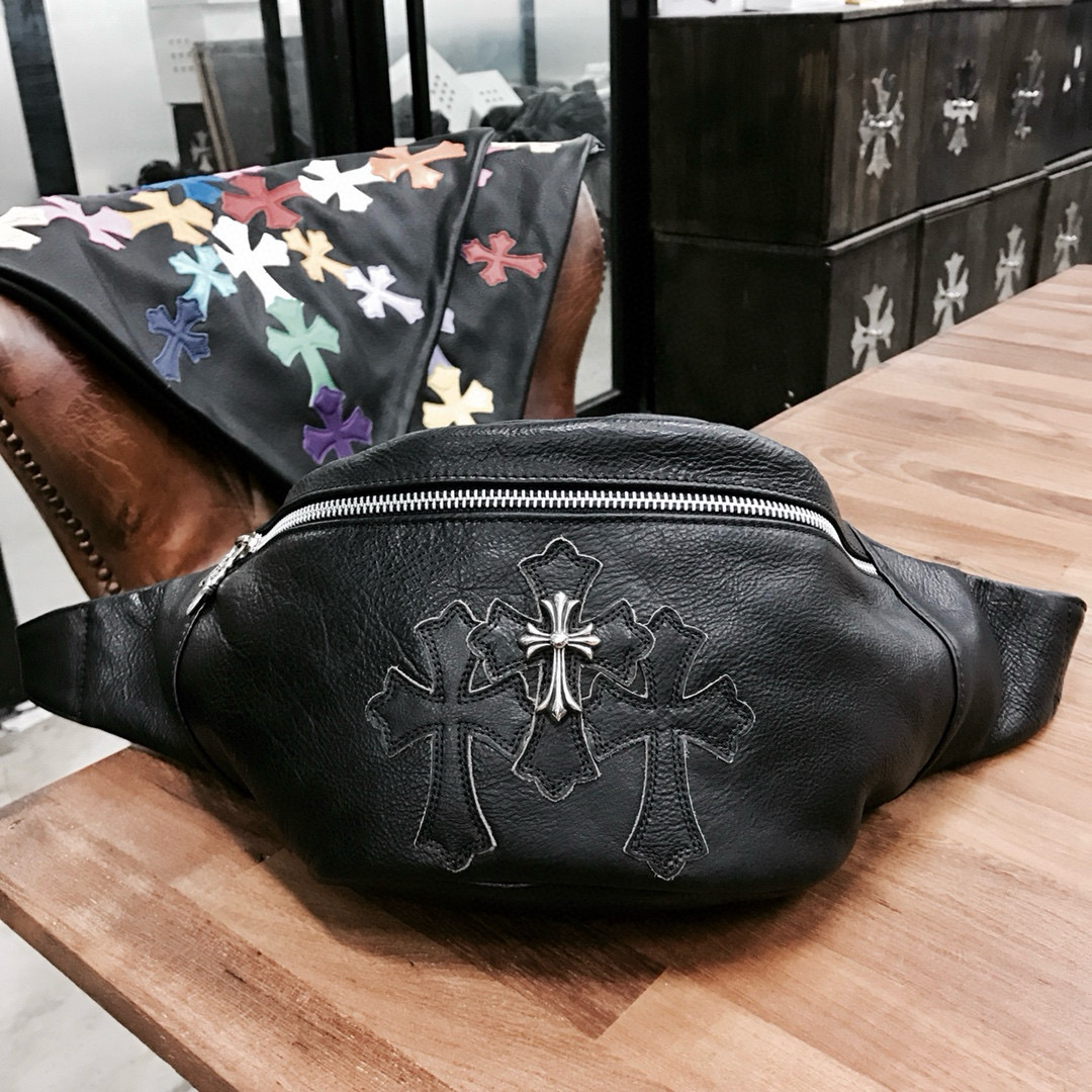 크롬하츠 Chrome Hearts CHB017 벨트 백 Black 15cm