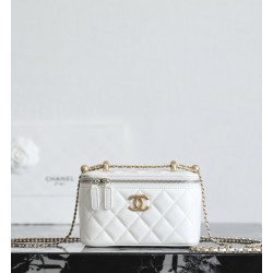 샤넬 Chanel 25s Long Vanity with chain White C-811 17cm