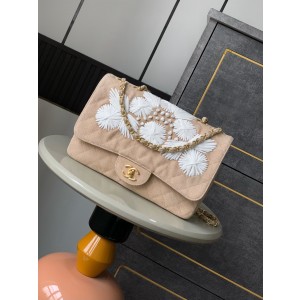 샤넬 Chanel Medium Classic Flap Bag Apricot 26cm
