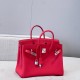 에르메스 Hermes Brikin 35cm Germany Leather Red/silver