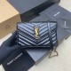 생로랑 Saint laurent/YSL 742920 Cassandre Envelope Chain Wallet in Shiny Leather Black 19CM