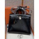 에르메스 Hermes Herbag 31cm Coated Canvas and Cowhide Noir Ecru Noir Noir/gold