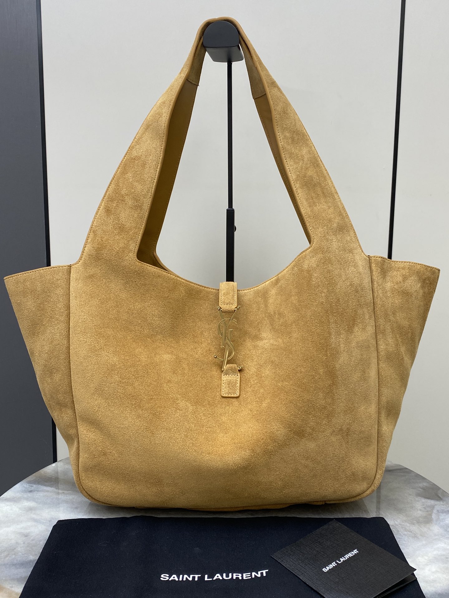 생로랑 Saint laurent/YSL 763435 Bea Tote In Suede Golden Leaf 50CM