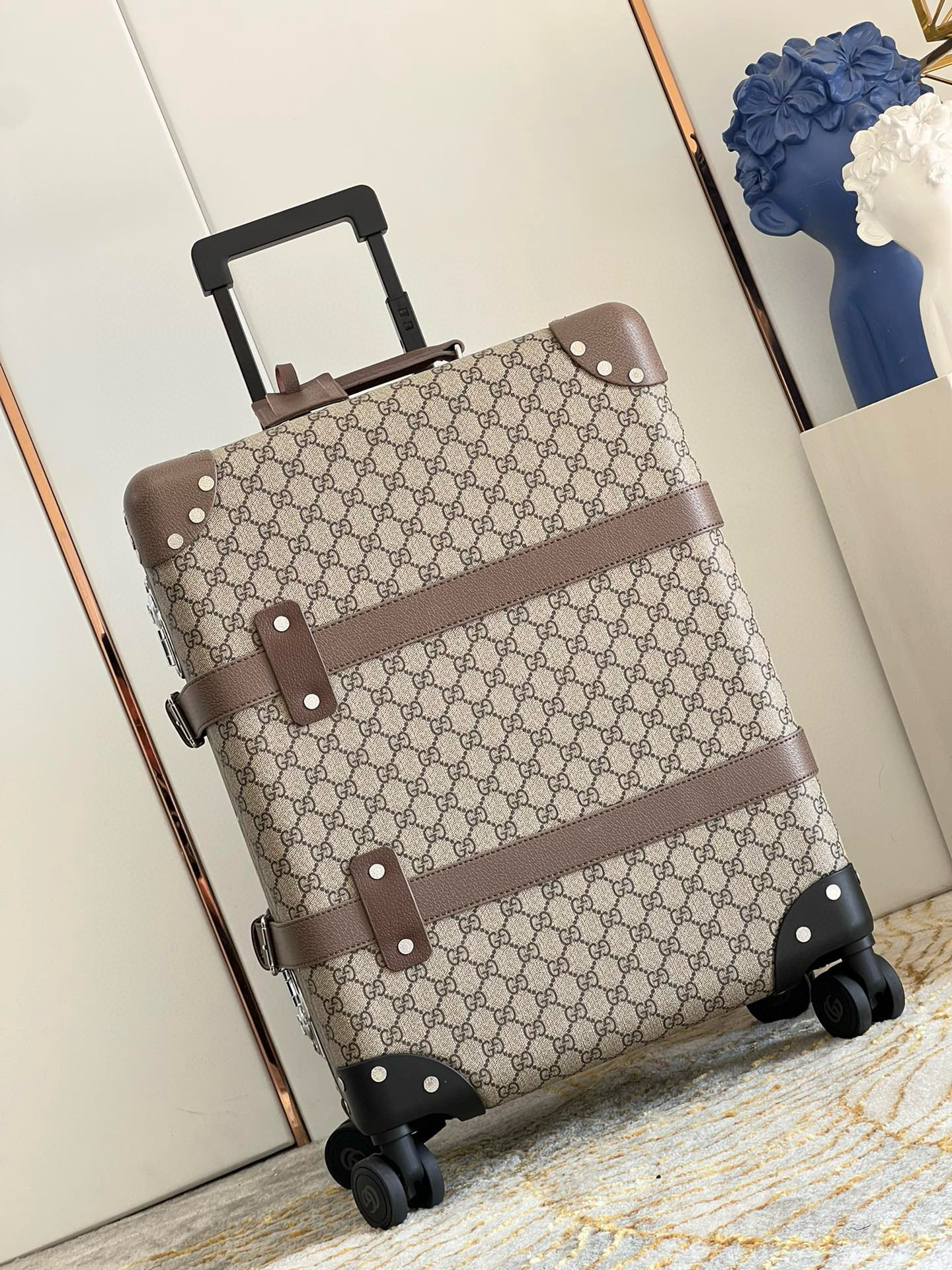 구찌 Gucci Globe-Trotter F901 캐리어 Coffee