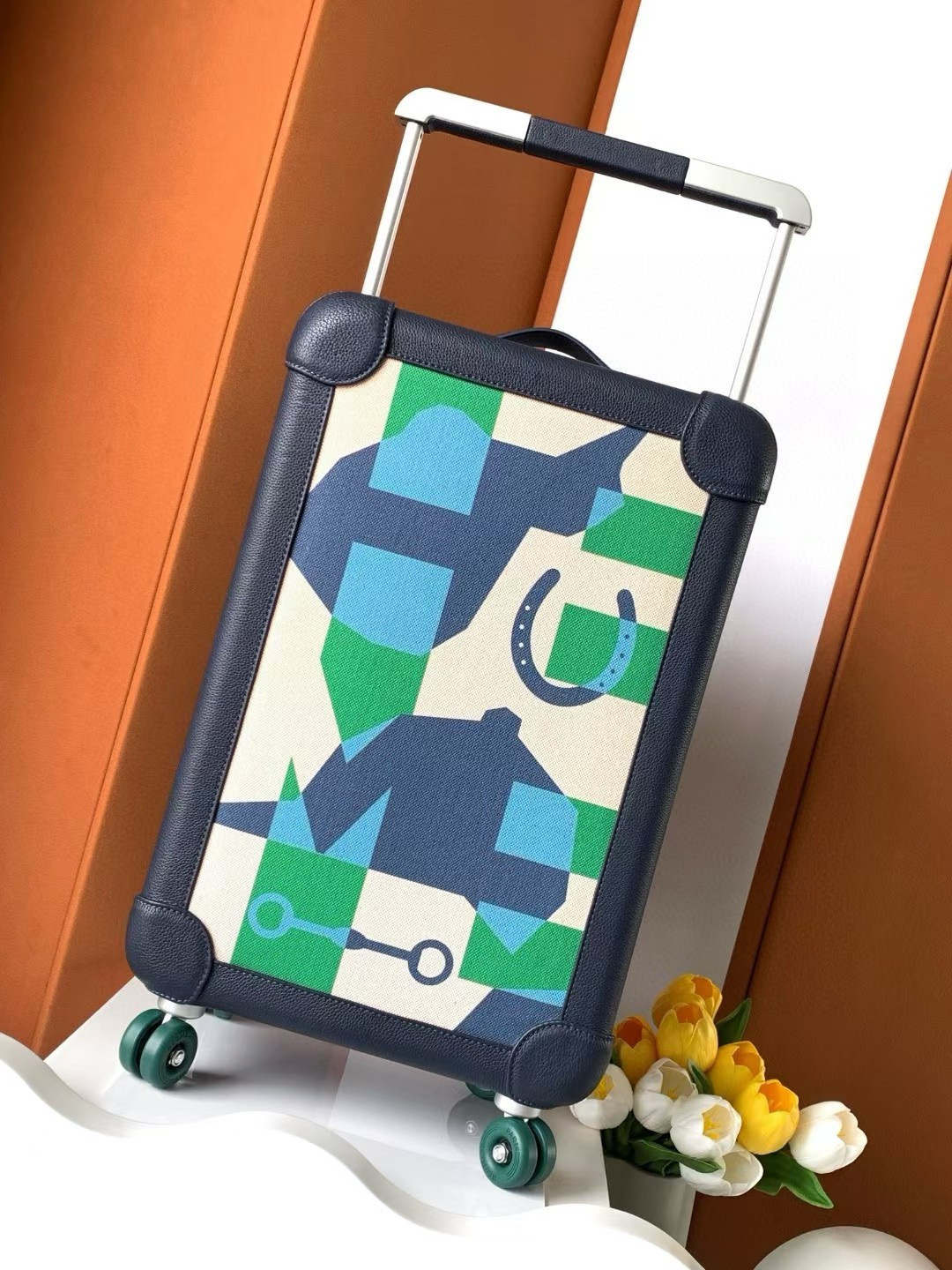 에르메스 Hermes R.M.S 캐리어 Blue 57cm