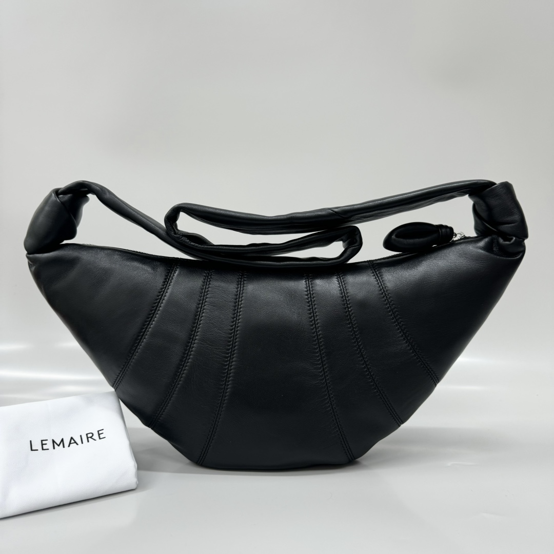 르메르 Lemaire Medium  Croissant Bag Black