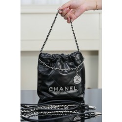 샤넬 Chanel 25A AS3980 22 Mini Handbag Black silver 19cm