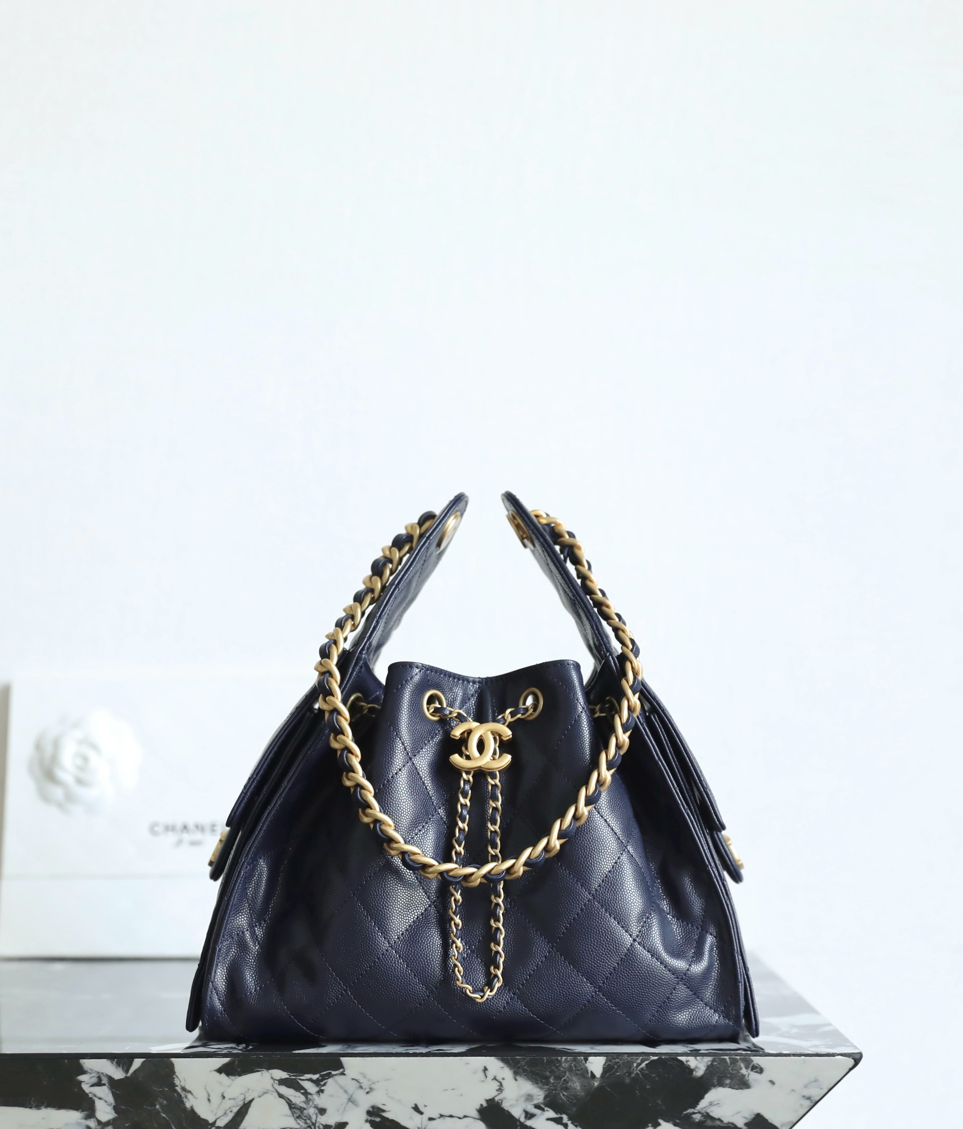 샤넬 CHANEL C-581 25Small Handbag AS5293 Blue 26cm