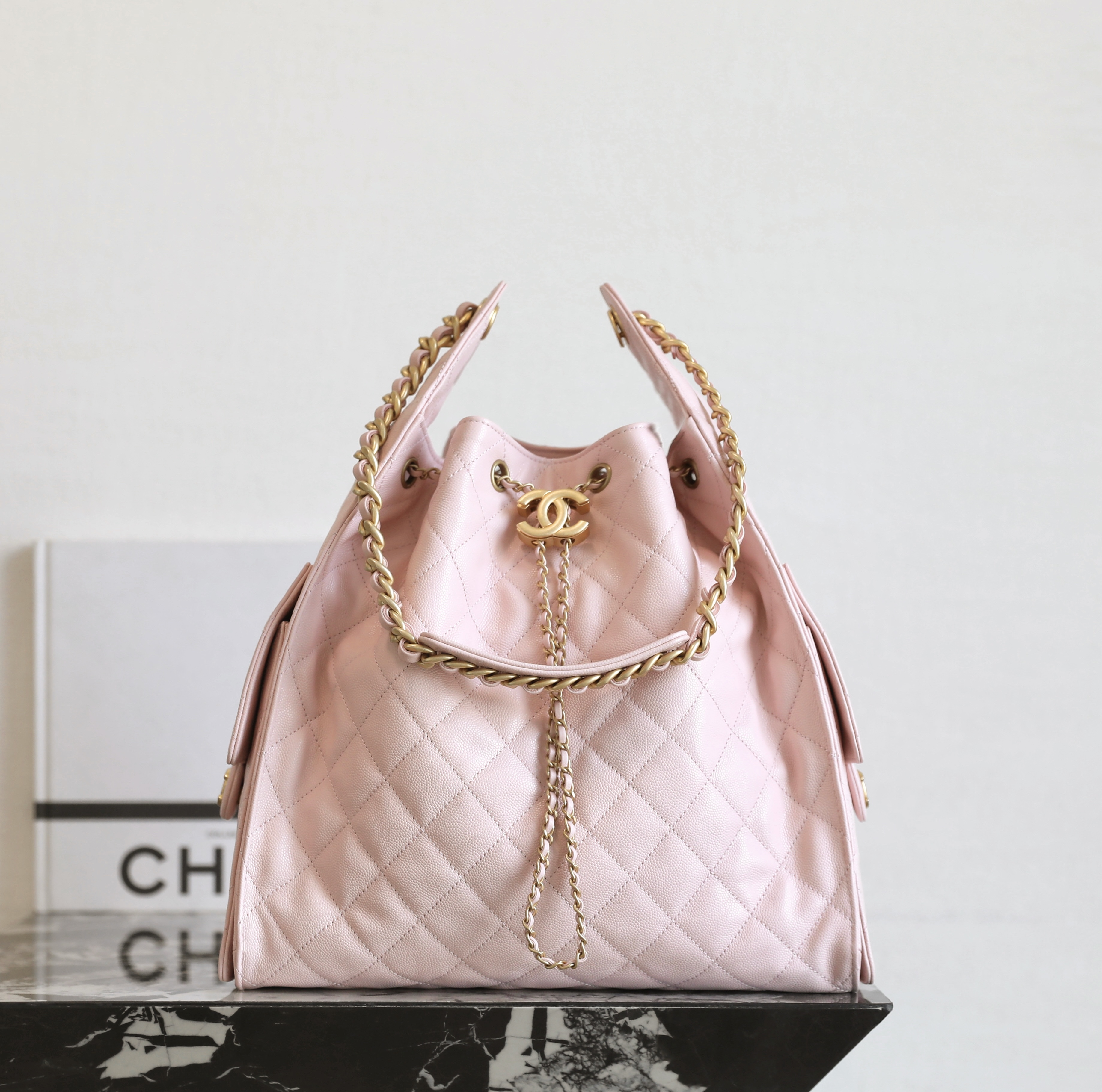 샤넬 CHANEL 25c AS5311 25Medium Handbag C-591 Pink 30cm