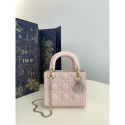 디올 Dior Mini Lady Dior Bag Pink 17cm