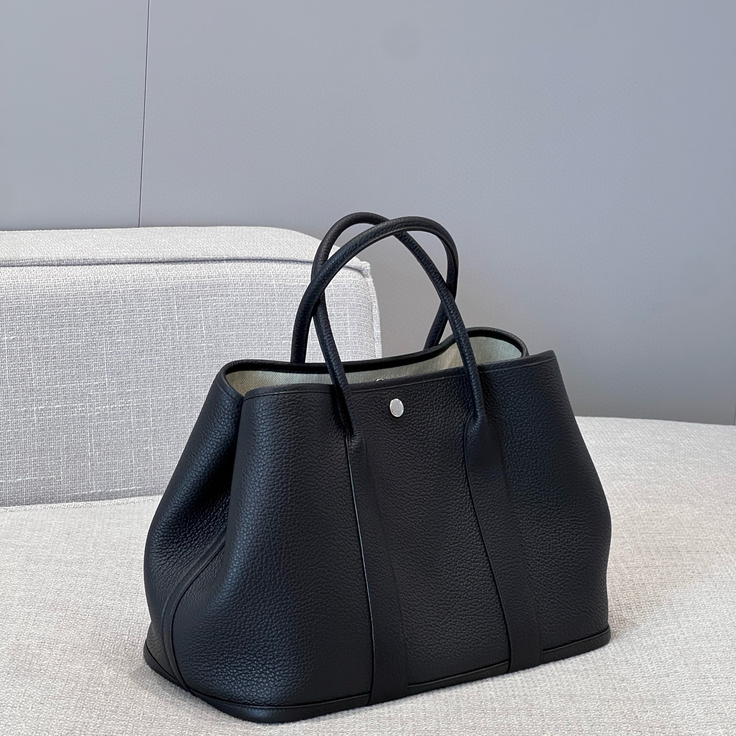 에르메스 Hermes Garden party 36cm Germany Leather 89 Noir/silver