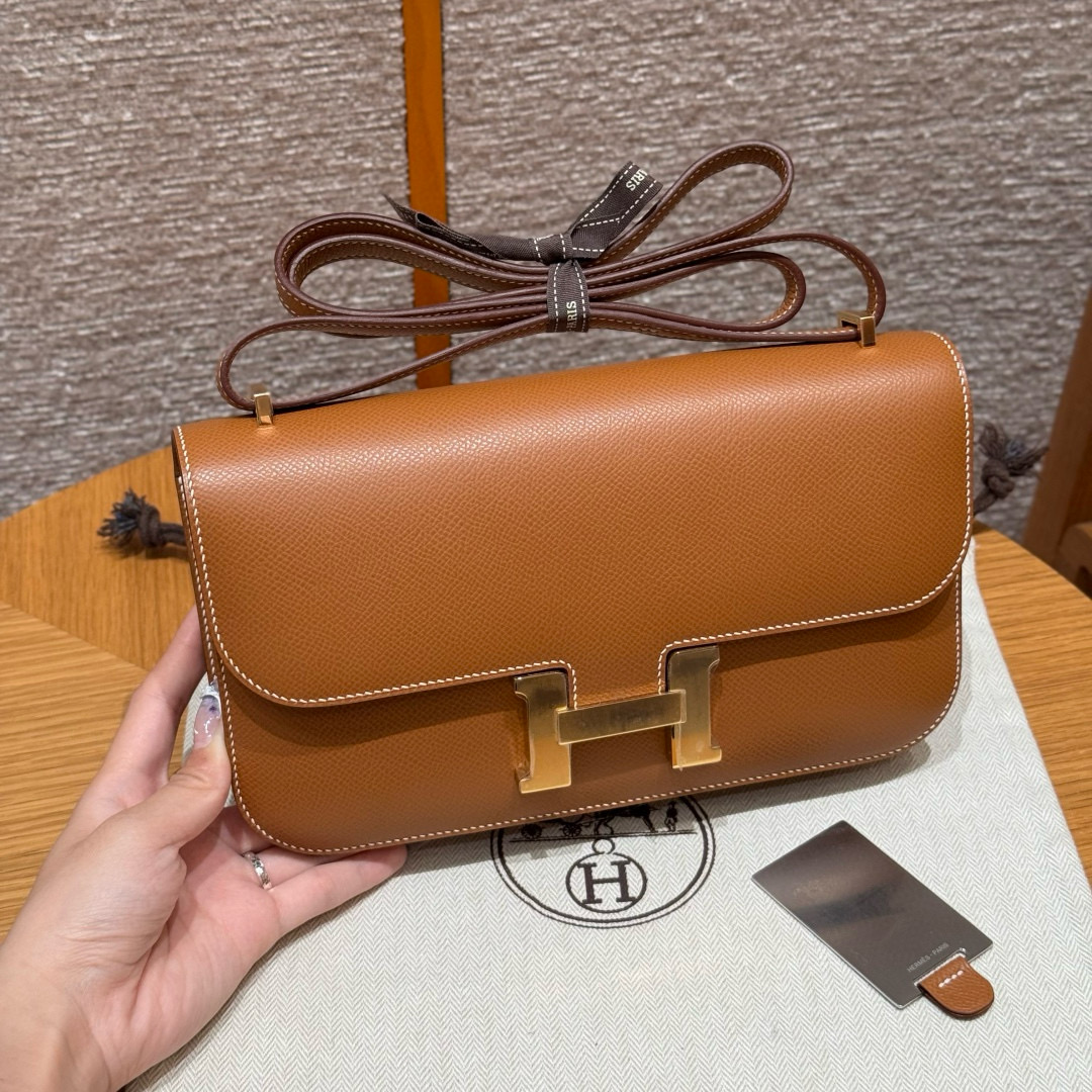 에르메스 Hermes Constance Elan 24cm Epsom 37 Gold/gold