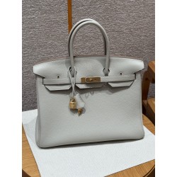 에르메스 Hermes Birkin 35cm Togo 80 Gris Perle/gold