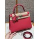 에르메스 Hermes Kelly 25cm Epsom i6 Rose extreme/silver