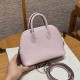 에르메스 Hermes Mini Bolide 18cm chèvre 09 Mauve Pale/silver