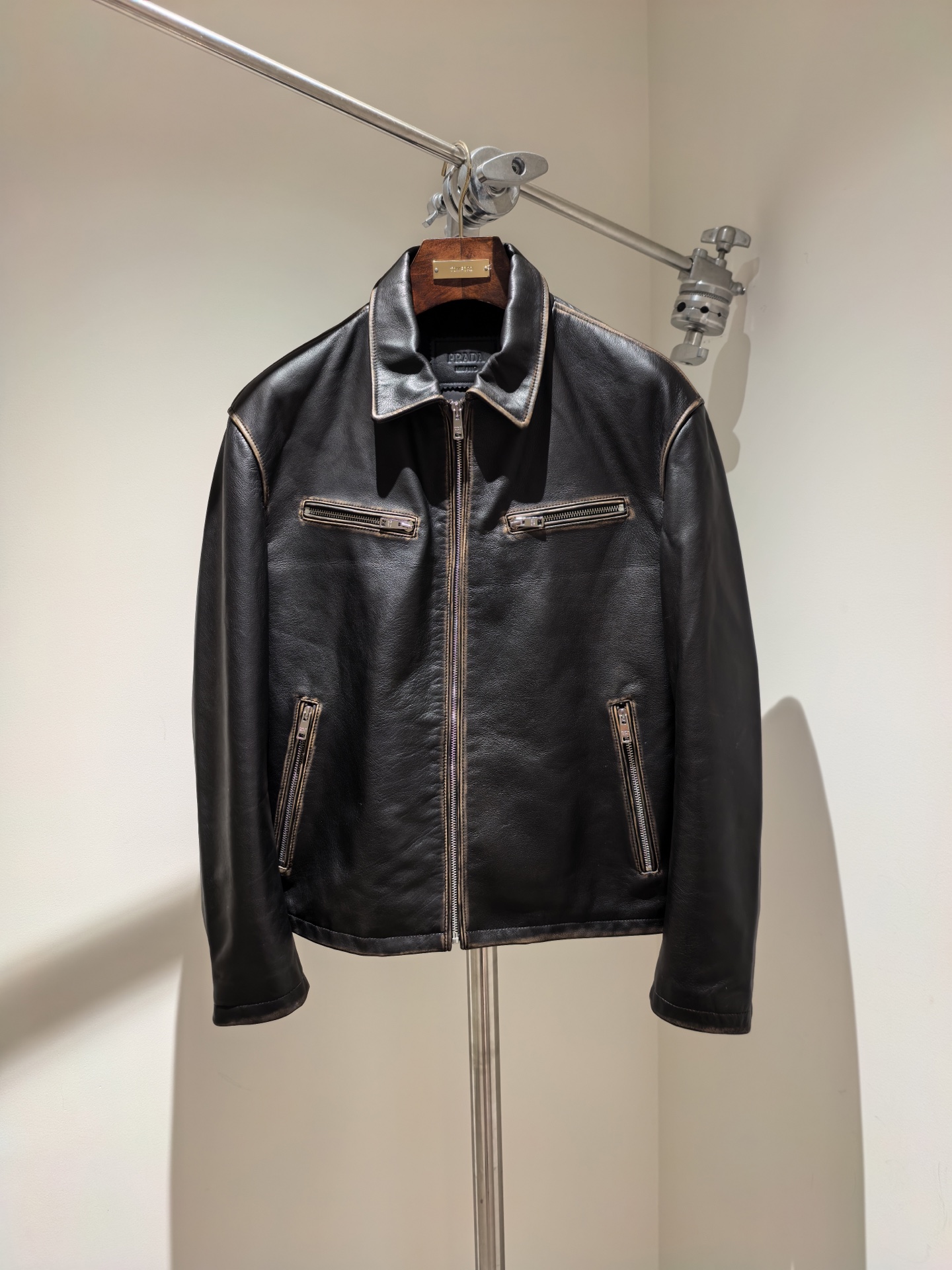 프라다 Prada 레더 재킷