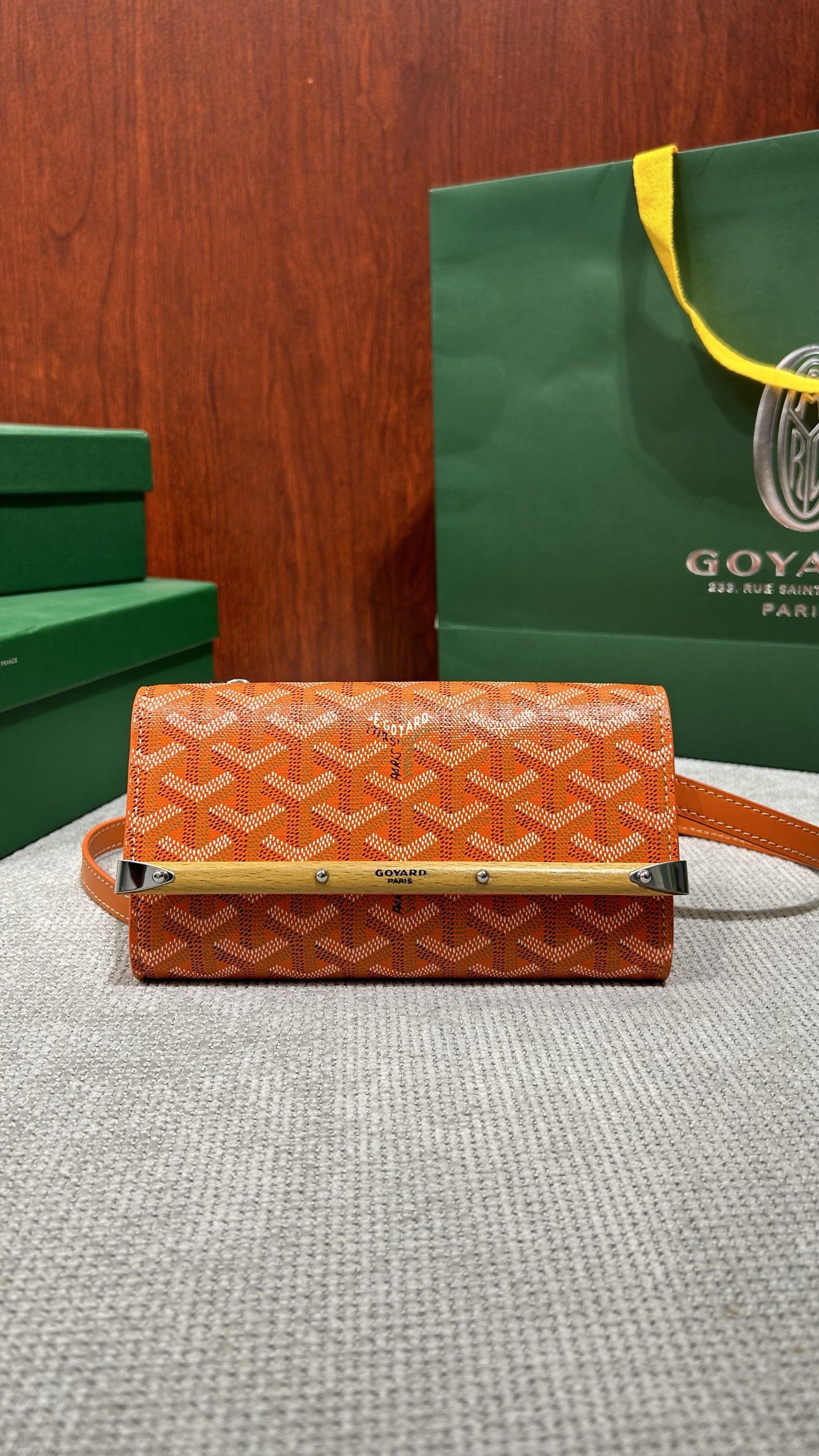 고야드 Goyard MONTE-CARLO 클러치 Orange 19CM
