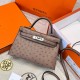 에르메스 Hermes Mini Kelly KK ostrich 81 Gris Tourerlle/silver