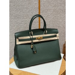 에르메스 Hermes Birkin 40cm Togo 65 Vert Moyen/gold