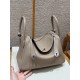 에르메스 Hermes Lindy 26cm Clemence M8 Gris Asphalte/silver