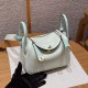 에르메스 Hermes Mini Lindy 19cm Swift and Matte Alligator OZ Vert Fizz and 6W Menthe/gold