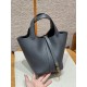 에르메스 Hermes Picotin lock 18cm clemence H0 Girs Misty/gold
