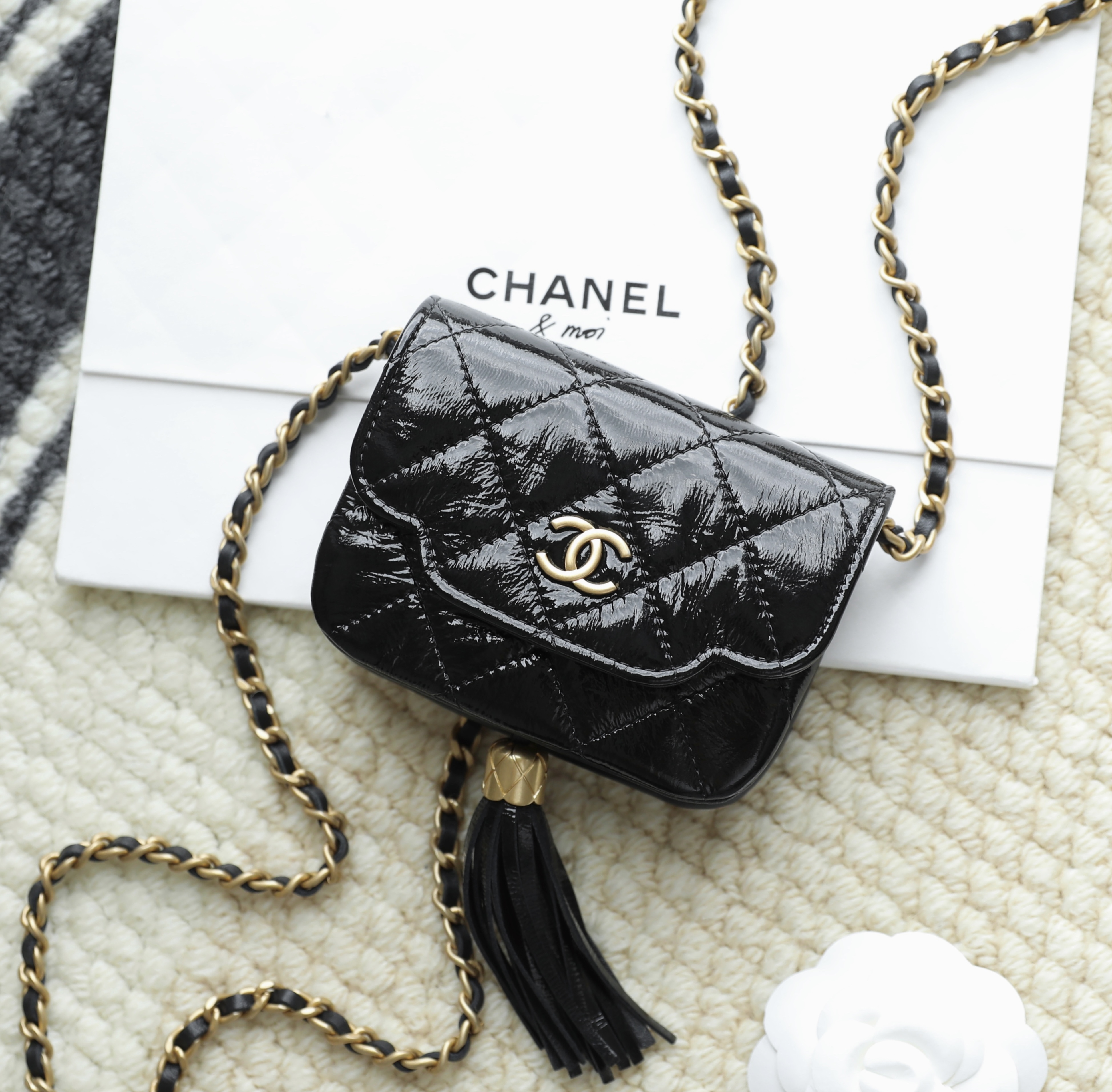 샤넬 Chanel 25A AP4681 Clutch with Chain Black 11cm