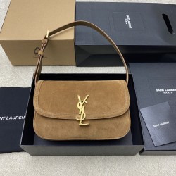 생로랑 Saint laurent/YSL 832330 Solferino Medium in Suede Caramel Cognac 24.5CM