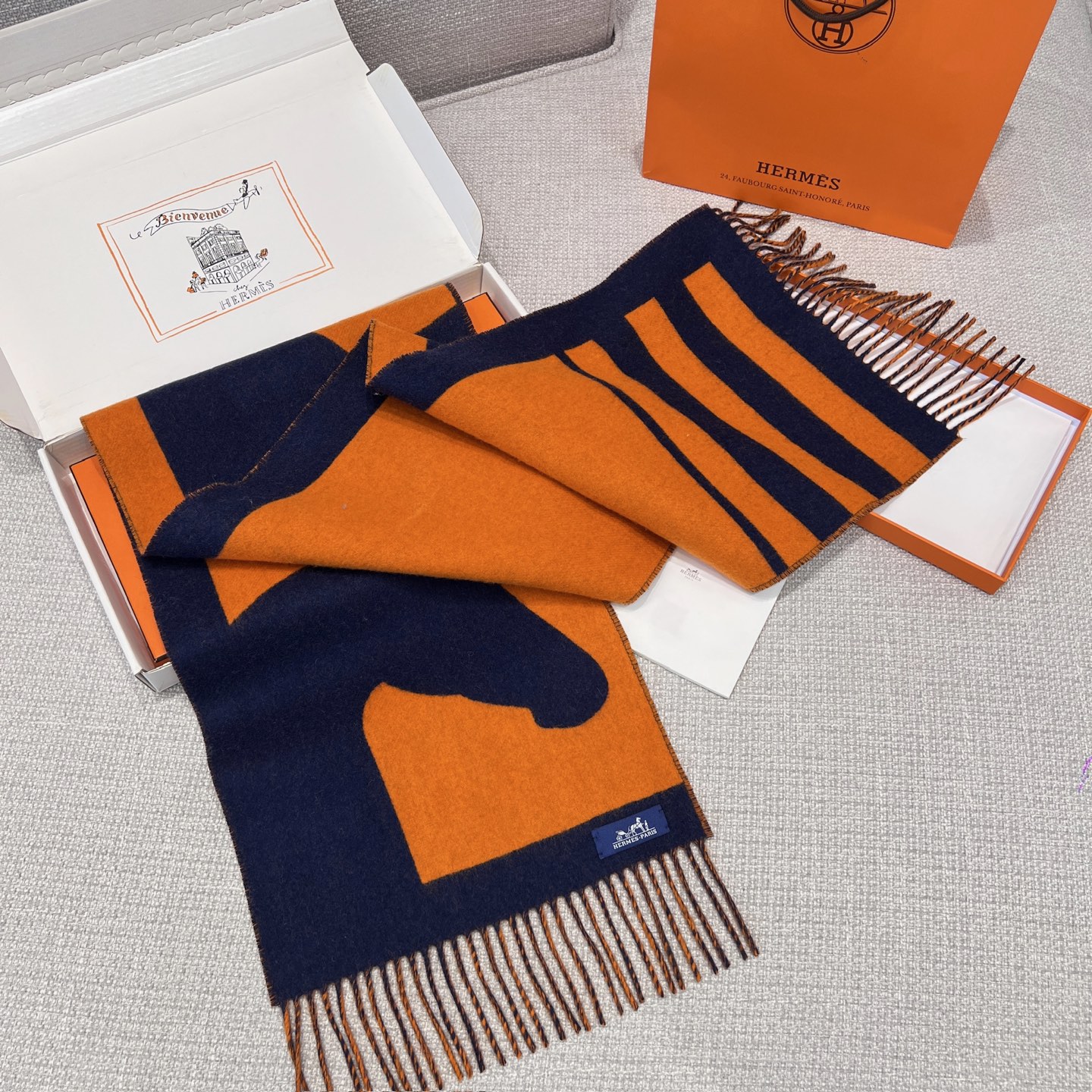 에르메스 Hermes 스카프 캐시미어 30x140cm