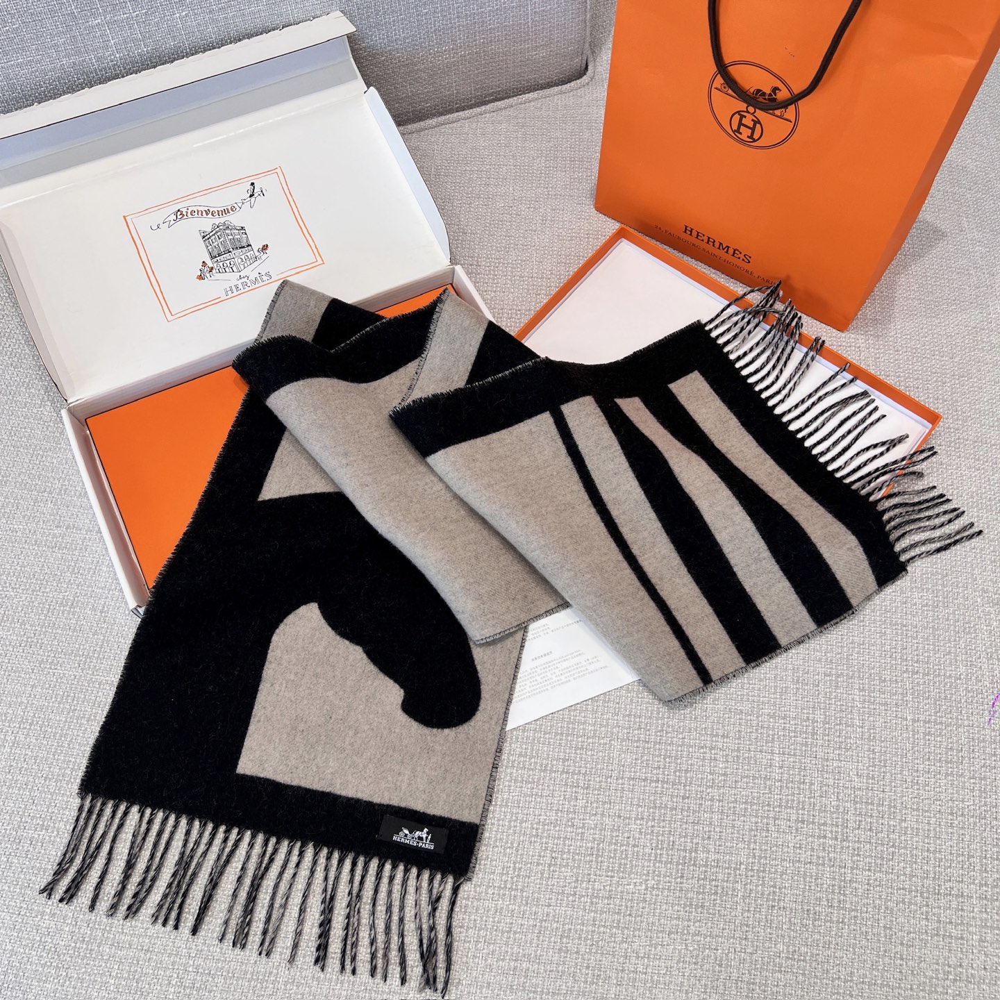 에르메스 Hermes 스카프 캐시미어 30x140cm