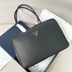 프라다 Prada 1BB128 라지 가죽 탑 핸들 백 35cm