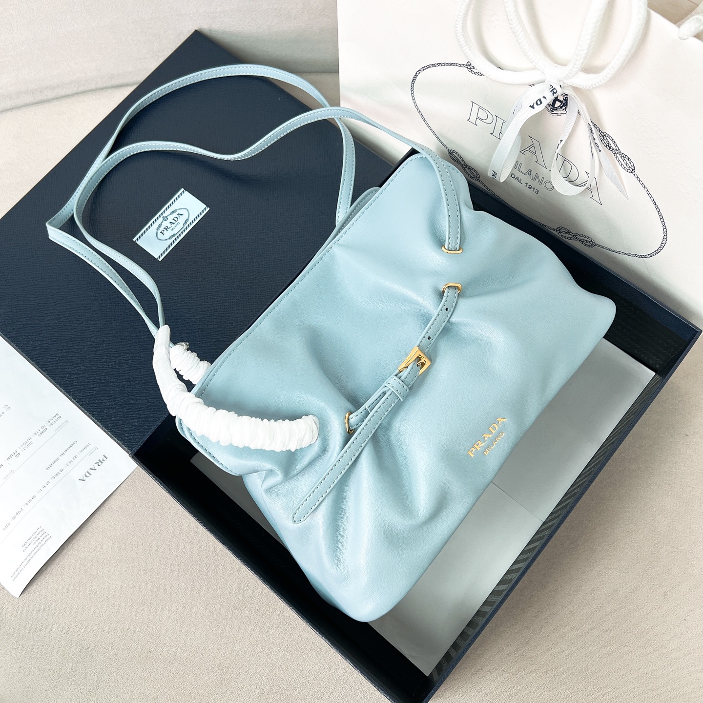 프라다 Prada 1BG586 다다 스몰 나파 가죽 핸드백 25CM