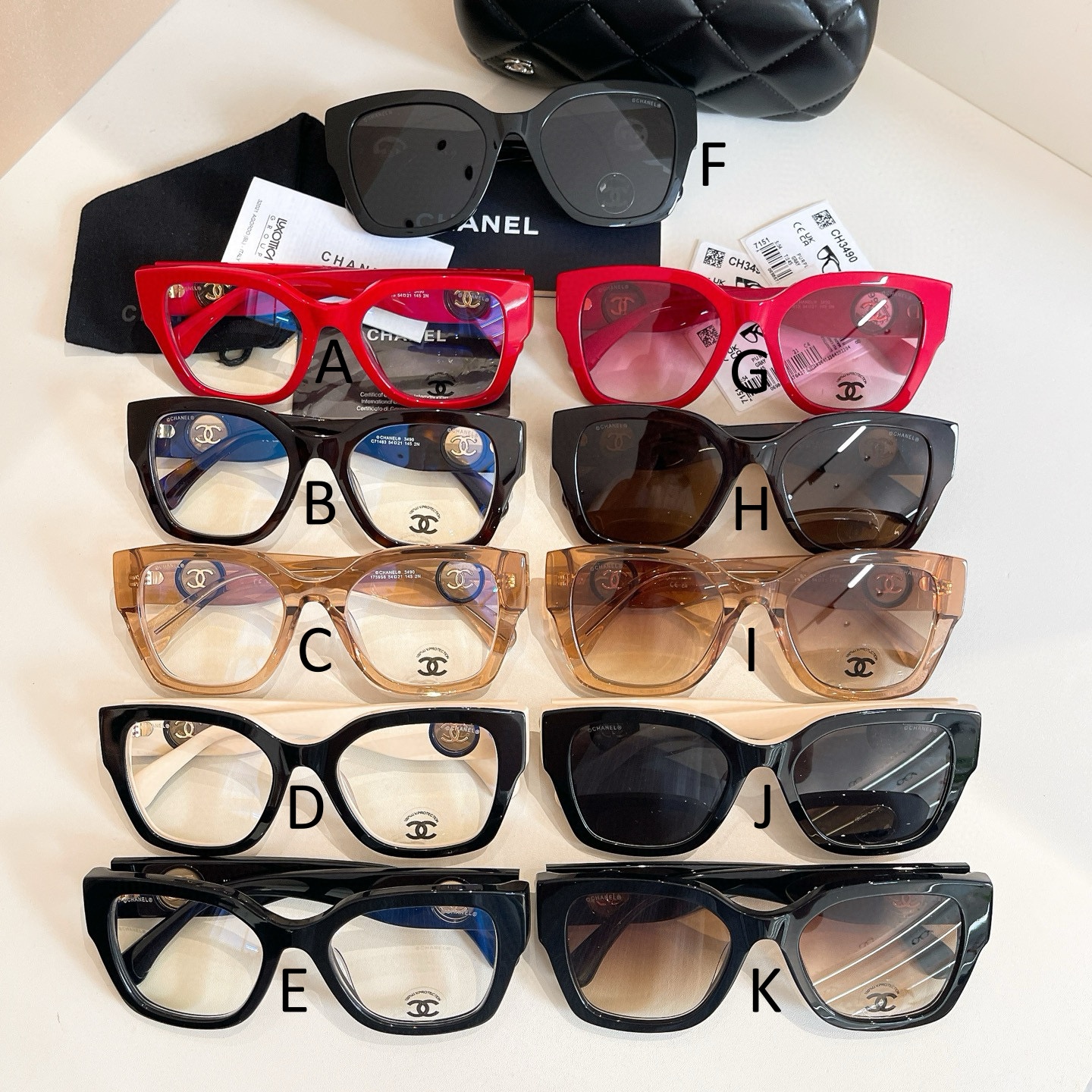 샤넬 Chanel 3490 55口21-147